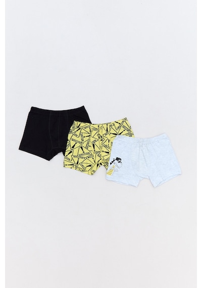 Fullamoda Dinozor Baskılı Erkek Çocuk 3 Lü Boxer 23mıcg631193589-sarı Sarı