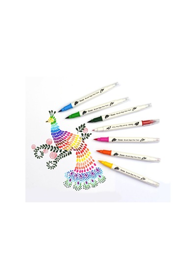 Pentel Arts Brush Sign Pen Twin 12'li Fırça Uçlu Kalem Set / Sesw
