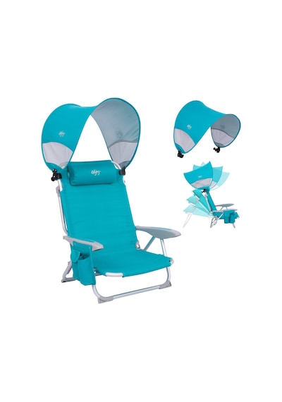 Wejoy Wavora B10 Plus Upf50+ Gölgelikli 4 Kademeli Katlanır Plaj Sandalyesi Cyan Turkuaz