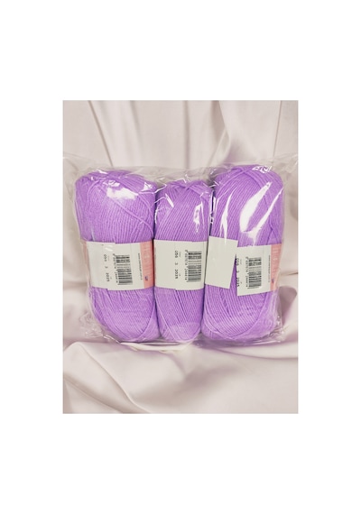 Lux Baby Lila El Örgü İpi Art No:3010 - Nm:3.4 - 100gr. 340mt. 3 Adet - Renk: 056