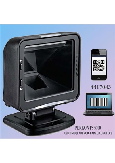 Perkon Ps5700 Usb 1D-2D (Karekod) Masa Tipi Barkod Okuyucu