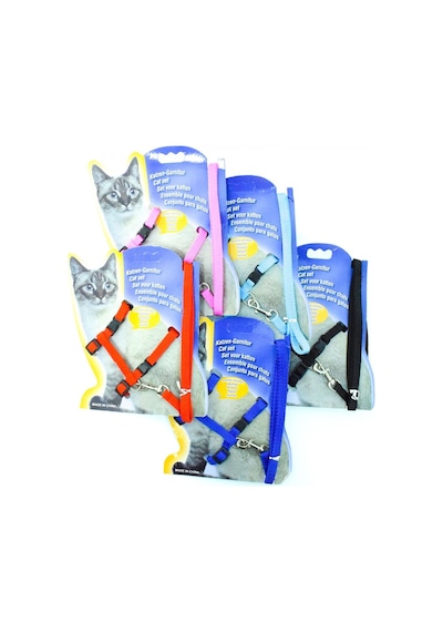Ayarlanabilir Kedi Gezdirme Tasması 120 CM Mavi