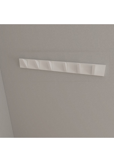 Hepsi3boyutlu Modern Duvar & Kapı Kanca Askılık - 6 Adet Beyaz Kanca Askılık - Model No : 5 Beyaz