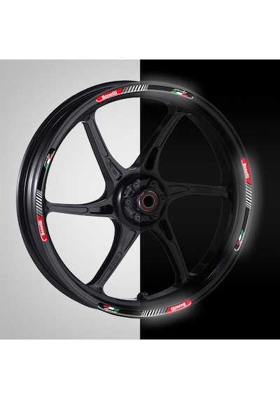 Aprilia Kırmızı 3D Reflektif Yansıtma Özellikli Damla Jant Şeridi