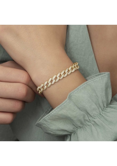 Gümüş Gold Taşlı Gurmet Bayan Gümüş Bileklik 05910384