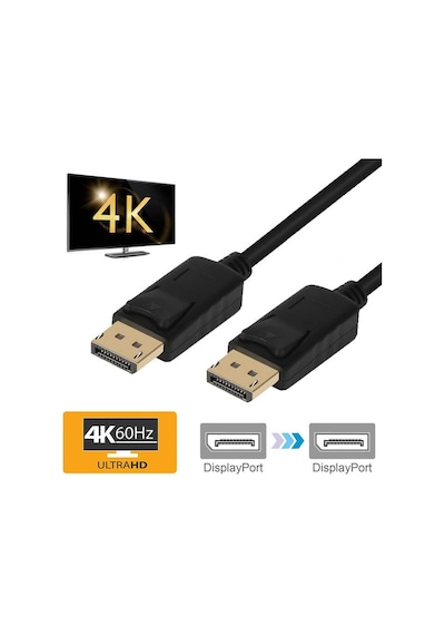Displayport To Displayport Kablosu Display Port Dp Bağlantı 1.8 M
