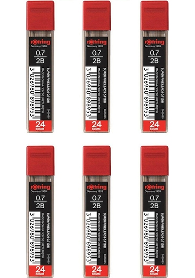 Rotring Super Polimer 2B Kalem Ucu 0.7- 6 Adet