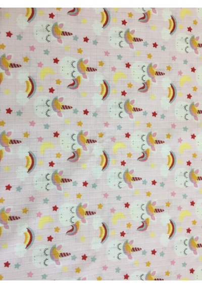 Müslin Örtü 100x120 3 Adet Ağız Bezi Hediyeli Ekru - Pembe