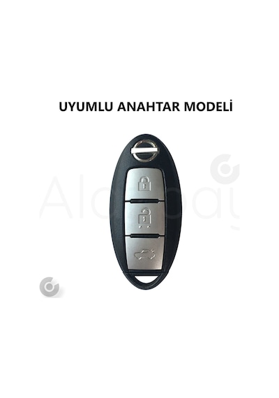 Nissan Qashqai X-trail T31 T32 Juke J10 J11 Silikon Desenli Anahtar Kılıfı Bagaj Tuşlu