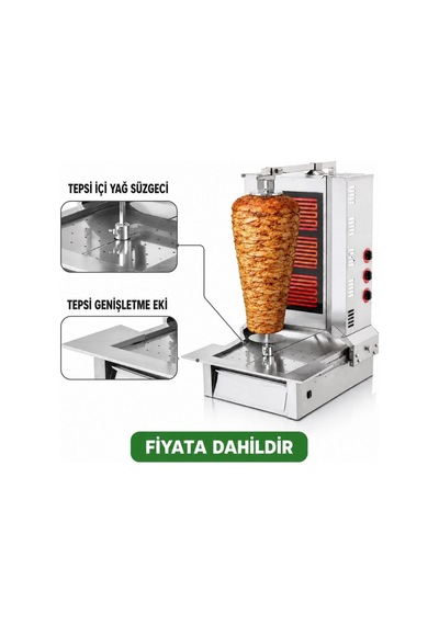 Silverinox Elektrikli 3 Radyan Alttan Motorlu Döner Makinesi 380v