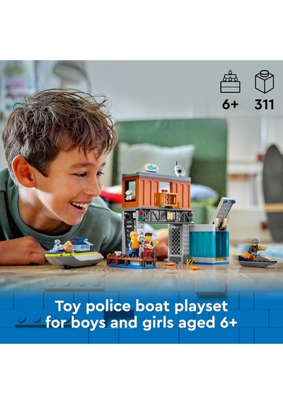 Lego City Polis Sürat Teknesi Ve Hırsızların Gizlenme Yeri 60417 - 6 Yaş İçin Yapım Seti 311 Parç Lego City Polis Sürat Teknesi Ve Hırsızların Gizlenme Yeri 60417 - 6 Yaş İçin Yapım Seti 311 Parç