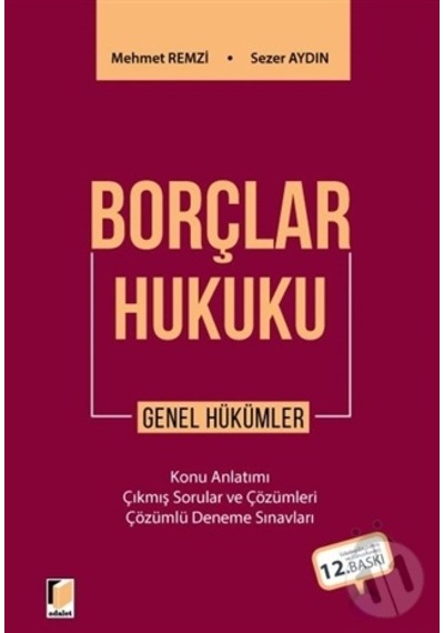 Borçlar Hukuku Genel Hükümler/Mehmet Remzi.Sezer Aydın