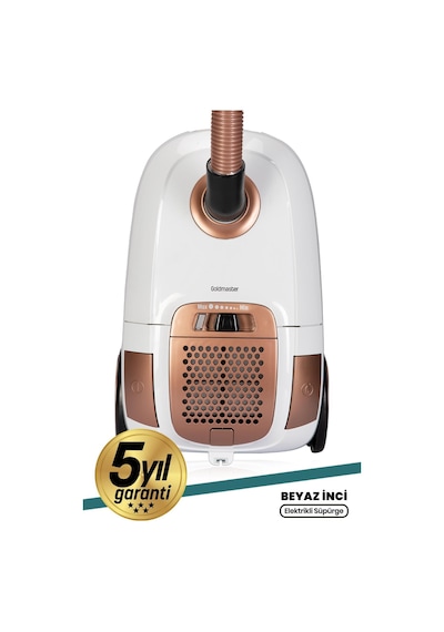 Goldmaster İnci BY5504 Yıkanabilir Toz Torbalı Elektrikli Süpürge Beyaz