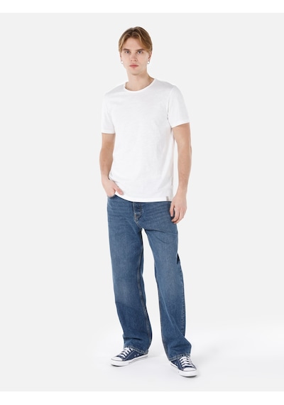 Colin's Colins Regular Fit Bisiklet Yaka Beyaz Erkek Kısa Kol Tişört Cl1058580 Beyaz