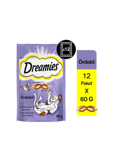 Dreamies Ördekli Kedi Ödül Bisküvisi 12 x 60 G