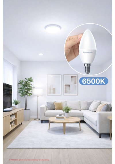 E14 Mum Ampul 6.5w 6500k Beyaz Işık 50w Güçlü Aydınlık Tasarruflu Led