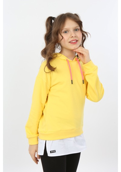 Toontoy Kız Çocuk Do Not Give Up Nakışlı Sweatshirt Koyu Sarı
