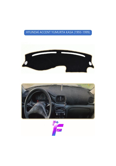 Hyundai Accent Yumurta Kasa 1993-1999 Torpido Örtüsü Güneşten, Isıdan, Çatlamadan Korur G5 Mavi