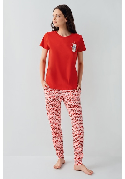 Arnetta Kadın Kırmızı Pijama Takım Ar3581-s-v1 Kırmızı
