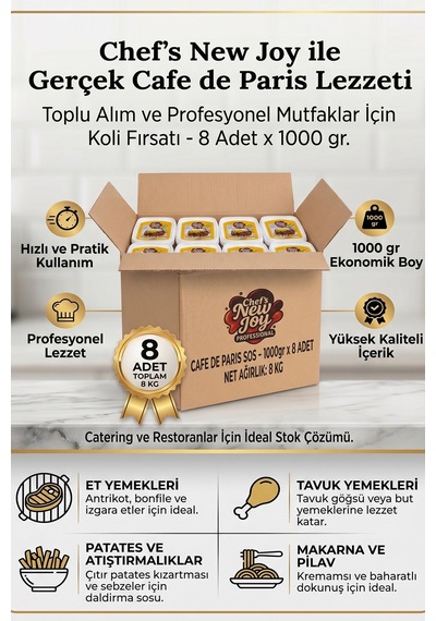 Cafe De Paris Sos 1000 G X 8 Adet - 1 Koli Koli Bazlı Avantaj Paketi Sarı