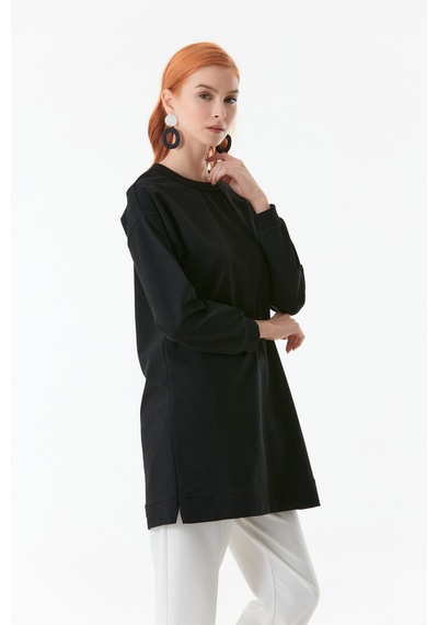 Fullamoda Fullamodest Basic Bisiklet Yaka Tunik 24ygb467204662-siyah 24YGB467204662-Siyah