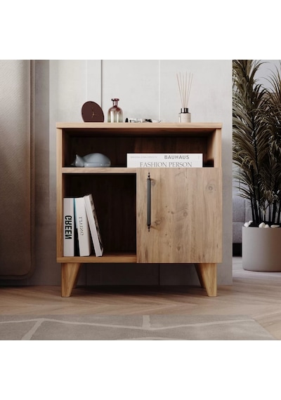 Reyo Home Enda Kommen 3 Bölmeli Kapaklı Komodin Atlantik Çam