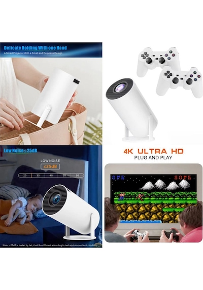 Lordx Projeksiyon Cihazı 4k Projektör+oyun 2in1 Pro Projektör