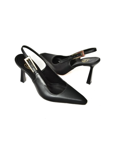 Fox Shoes S752084909 Siyah Kalın Topuklu Kadın Ayakkabı Siyah
