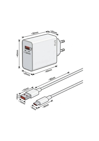 67w Hızlı Şarj Adaptörü Usb To Type-c Pd Destekli, Akıllı Hızlı Şarj Başlığı, Güvenli Güç Adaptörü Diğer