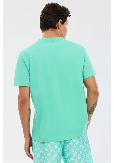 Skechers Regular Fit Erkek Tişört Mavi