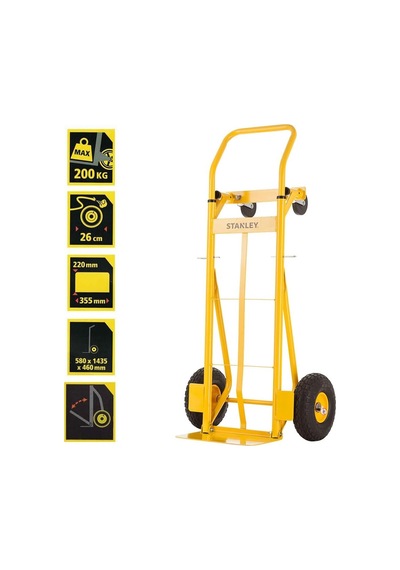 Mt520 150/200kg Endüstriyel Çok Fonksiyonlu El Arabası