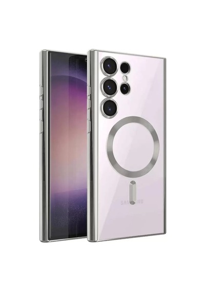 Newface Samsung Galaxy S24 Ultra Kılıf Kross Magneticsafe Kapak - Gümüş