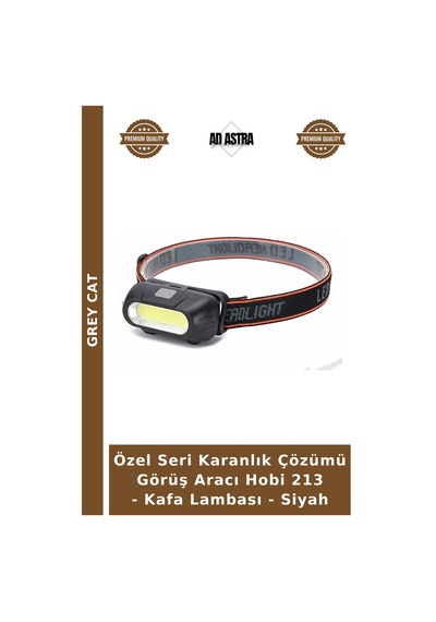 Özel Seri Karanlık Çözümü Görüş Aracı Hobi 213 - Kafa Lambası - Siyah