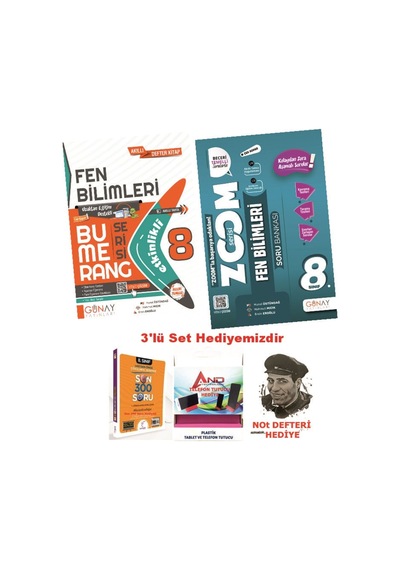 Günay 2024-2025 8.sınıf Müfredat Fen Bilimleri Etkinlikli Seti