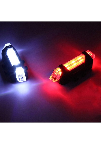 Usb Şarj Led Işık Bisiklet İkaz Işığı Arka Stop Lambası 5 Led 001