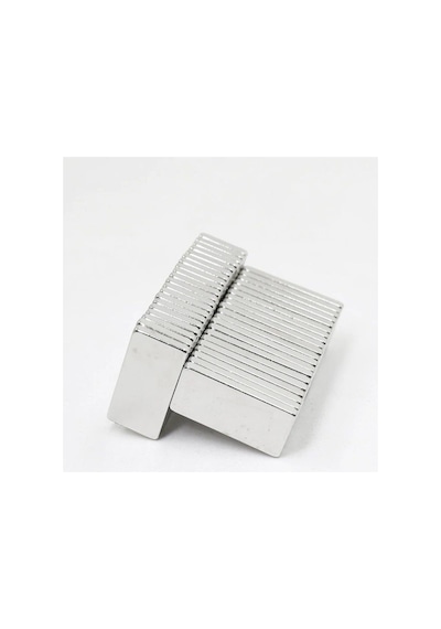 Dünya Magnet 20 Adet Neodyum Mıknatıs Magnet 30x10x2 Mm Dikdörtgen Güçlü Mıknatıs