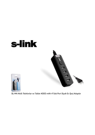 S Link Sl-M4 Akıllı Telefonlar Ve Tablet 4000Mah 4+Usb Port (334688615)