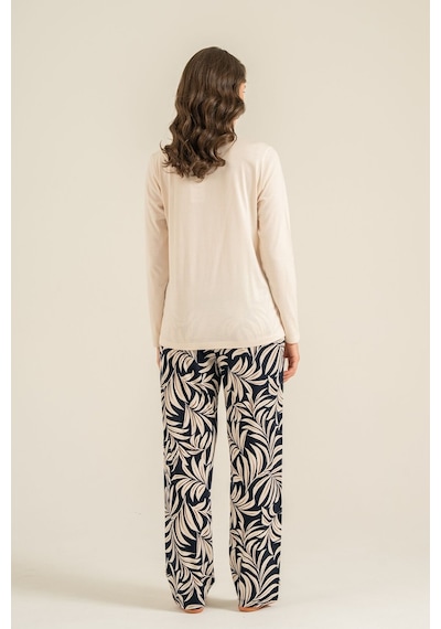 Arnetta Kadın Care Yourself Krem Uzun Kol Pijama Takım Ar3738-s-v2 Ar3738-s-v2