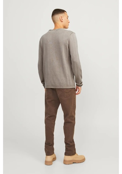 Jack & Jones Jjeleo Erkek Kazak Kahverengi