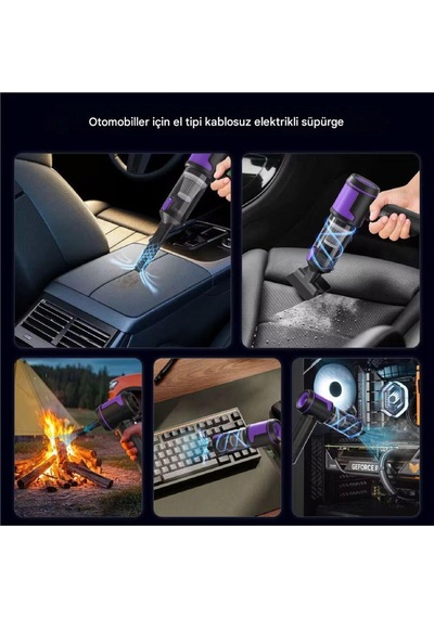 18000pa Kablosuz Mini Elektrikli Süpürge Araç Ev İçin Taşınabilir