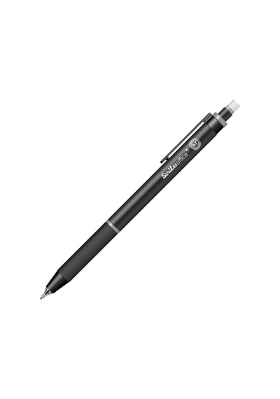 Scrikss Twist 0.7 Gri Şerit Siyah Gizli Uç Mekanik Kurşun Kalem
