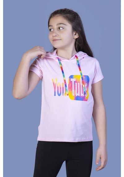 Toontoy Kids Toontoy Kız Çocuk Youtube Baskılı Tişört Pembe