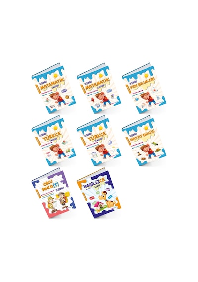 Mavi Deniz 2024 3. Sınıf Matematik + Türkçe + Hayat + Oku + İngilizce 7 Kitap Seti Tam Set