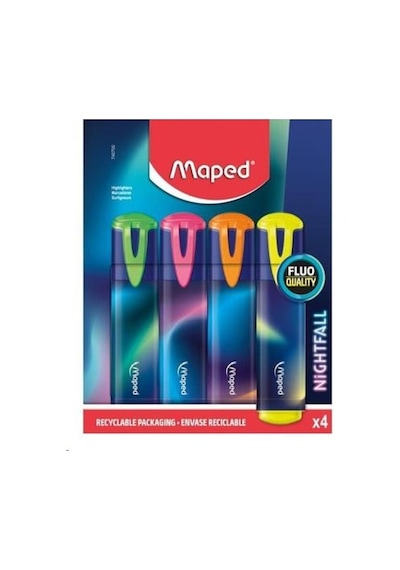 MAPED FOSFORLU KALEM FLUO PEP'S  NIGHTFALL 4 LÜ Diğer