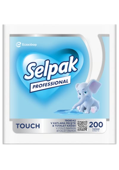 Selpak Prof Touch V Katlama 2in1 Peçete/tuvalet Kağıdı 200 24ad Beyaz