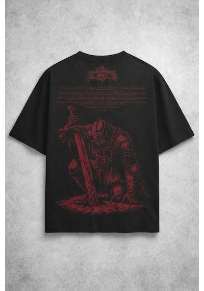 Yolo Street Oversize Siyah Tişört Kırmızı Şövalye Baskılı %100 Pamuk Unisex Streetwear Siyah11 Yolo Street Oversize Siyah Tişört Kırmızı Şövalye Baskılı %100 Pamuk Unisex Streetwear Siyah11