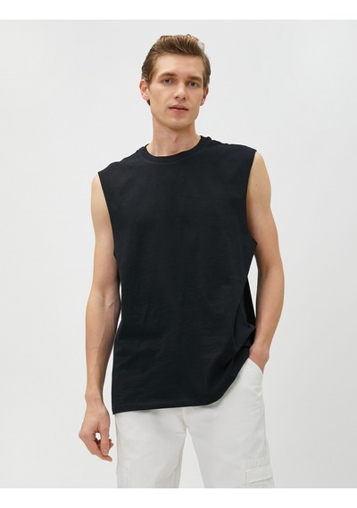 Koton Basic Atlet Bisiklet Yaka Pamuklu Siyah 3sam30029mk 3SAM30029MK999 Siyah