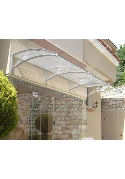 Tf Delux Seri 1,12 Alüminyum Ayaklı Sundurma 360 X 100 Gri 3 Mm Solid Levha