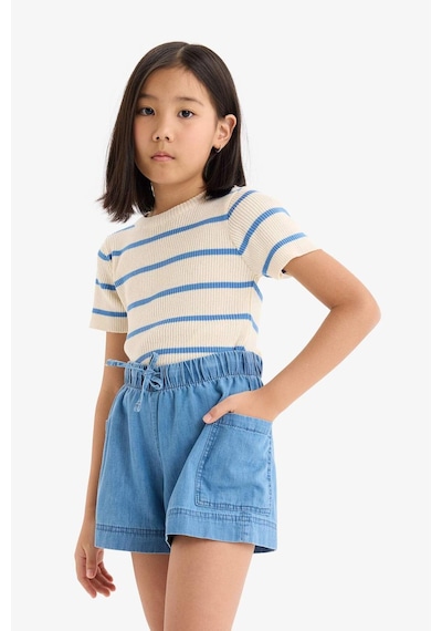 Defacto Kız Çocuk Cropped Fit Bisiklet Yaka Çizgili Kısa Kollu Kazak E4293a825smwt34 Beyaz Defacto Kız Çocuk Cropped Fit Bisiklet Yaka Çizgili Kısa Kollu Kazak E4293a825smwt34 Beyaz