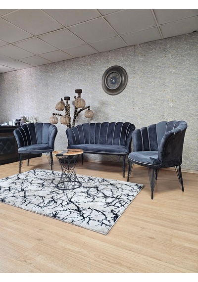Zafir Siyah Boyalı Tel Ayak Papatya Çay Seti Koltuk Takımı , Balkon, Salon, Ofis, Cafe Koltuk Takımı Füme Zafir Siyah Boyalı Tel Ayak Papatya Çay Seti Koltuk Takımı , Balkon, Salon, Ofis, Cafe Koltuk Takımı Füme